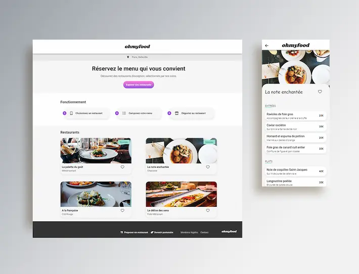 representation of the Ohmyfood project